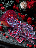 Black & Red Rose Beads | Gothic Floral Acrylic Fashion Beads