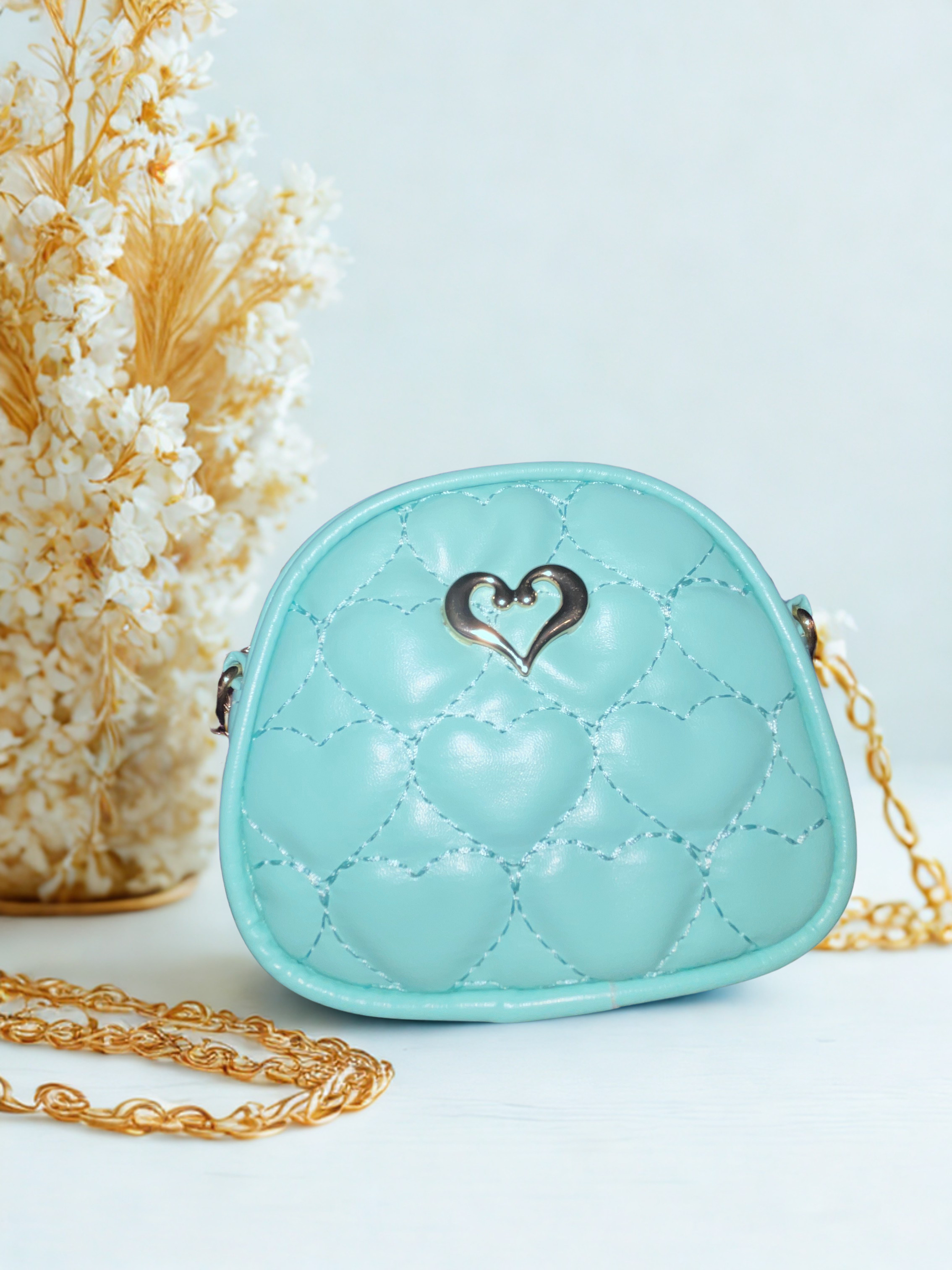 Embroidered Fashion Princess Crossbody Bag – PV Leather Mini Bag for Girls