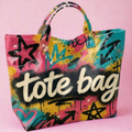 Street Graffiti Splash Ink Tote Bag – Large PVC Waterproof Shoulder Bag