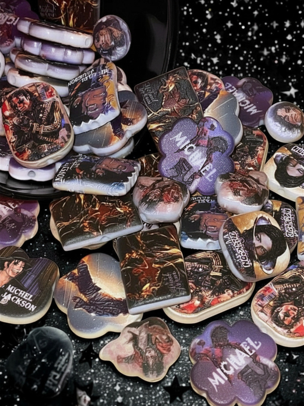King of Pop Acrylic Beads – Character Beads for DIY Jewelry & Kandi