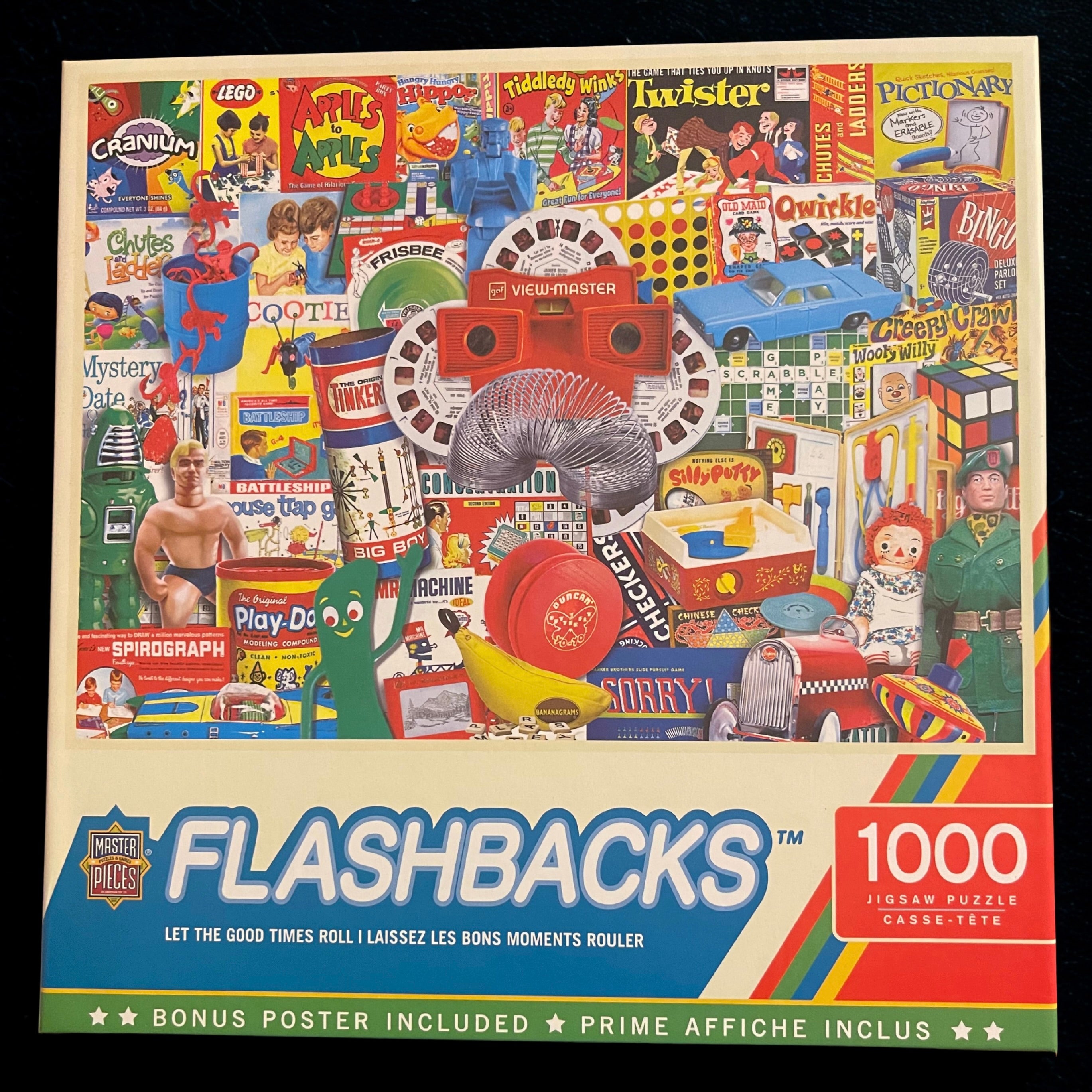 MasterPieces Flashbacks 1000-Piece Jigsaw Puzzle - Retro Classic Toys & Games