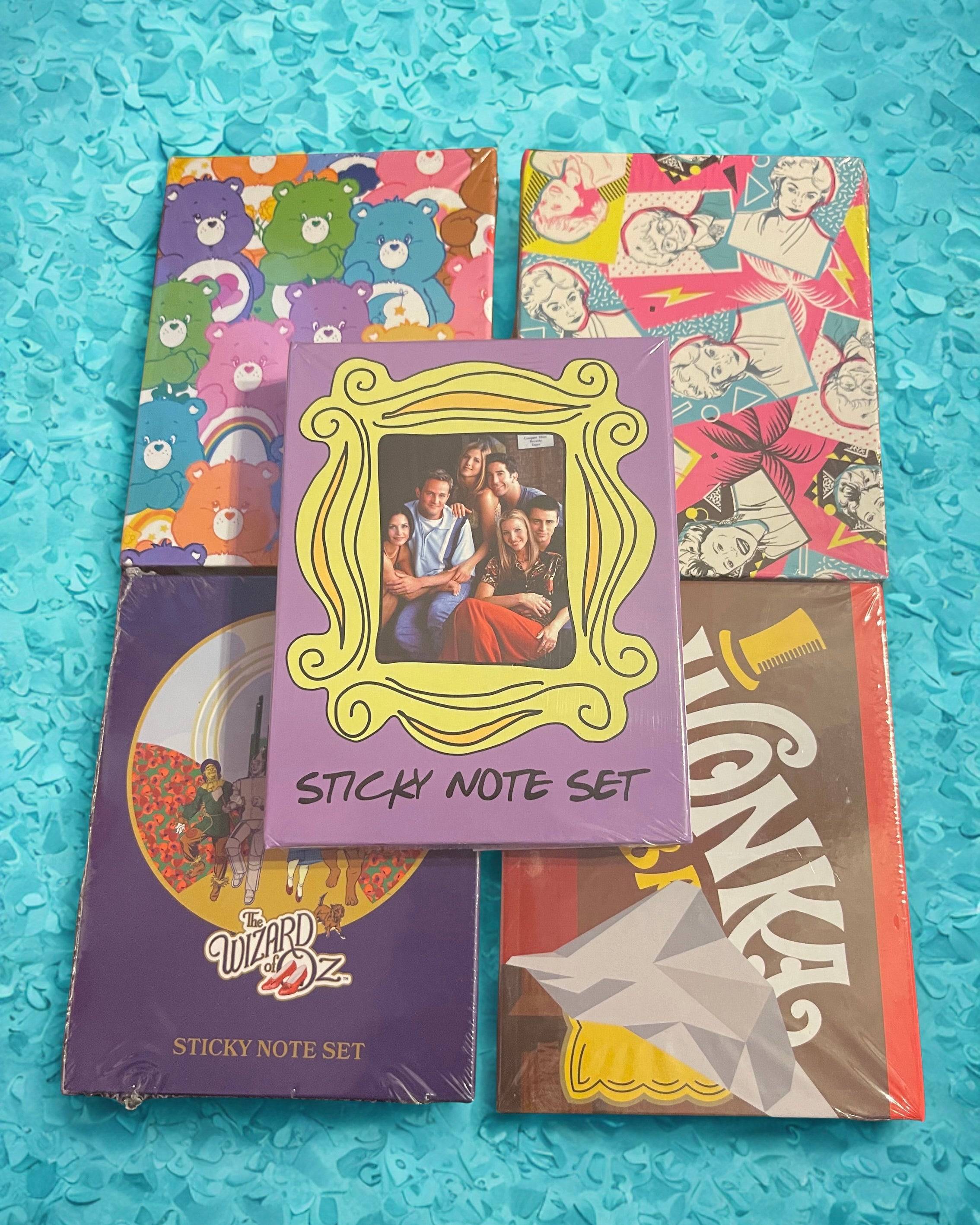 Themed Sticky Note Sets - Nostalgic Pop Culture Stationery