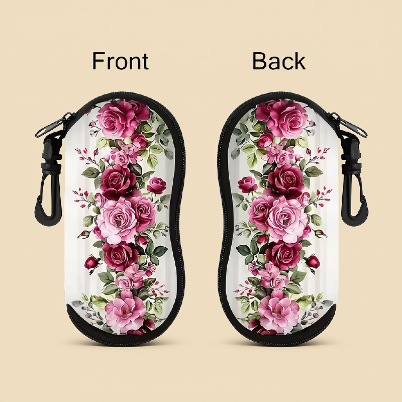 Floral Neoprene Zippered Eyeglass & Sunglass Case