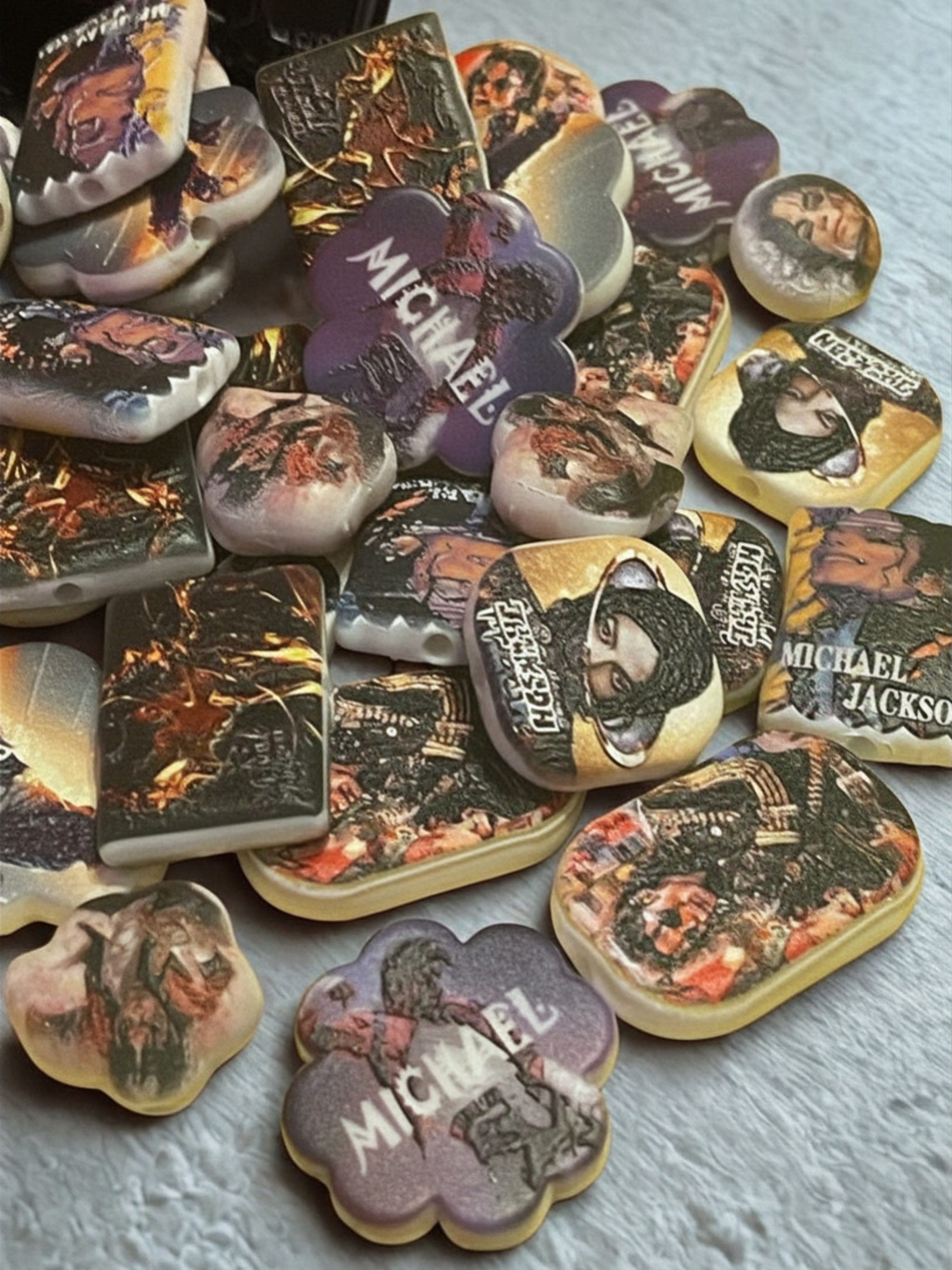 King of Pop Acrylic Beads – Character Beads for DIY Jewelry & Kandi