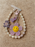 Teddy Bear Phone Charm – Pearl Beaded Strap
