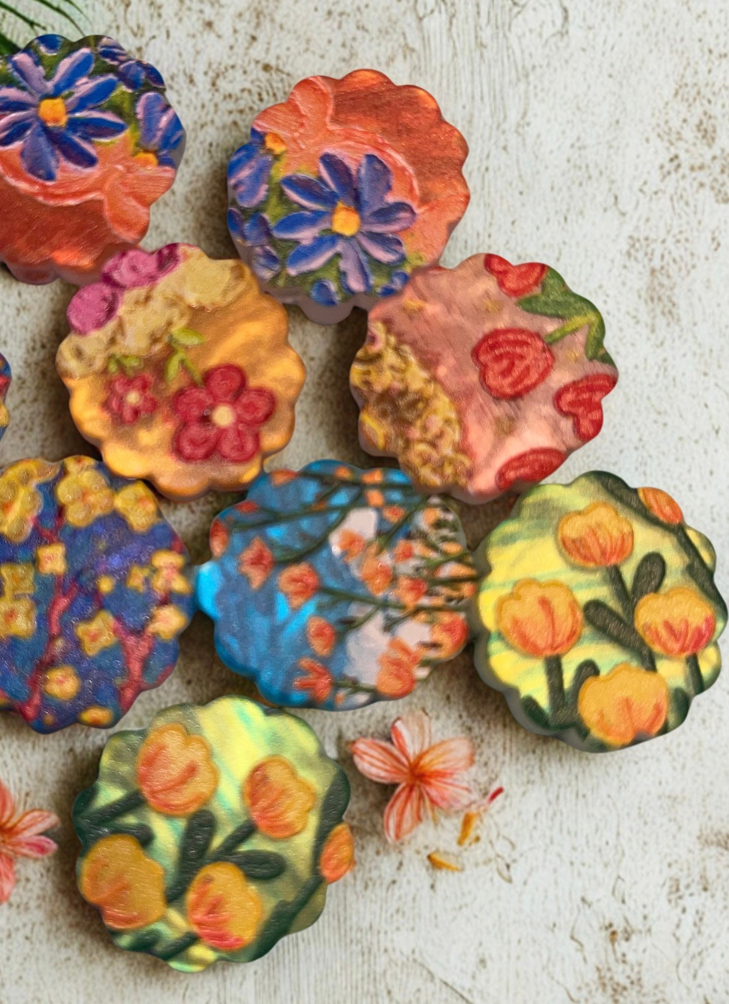 Bohemian Flower Beads Acrylic/DIY