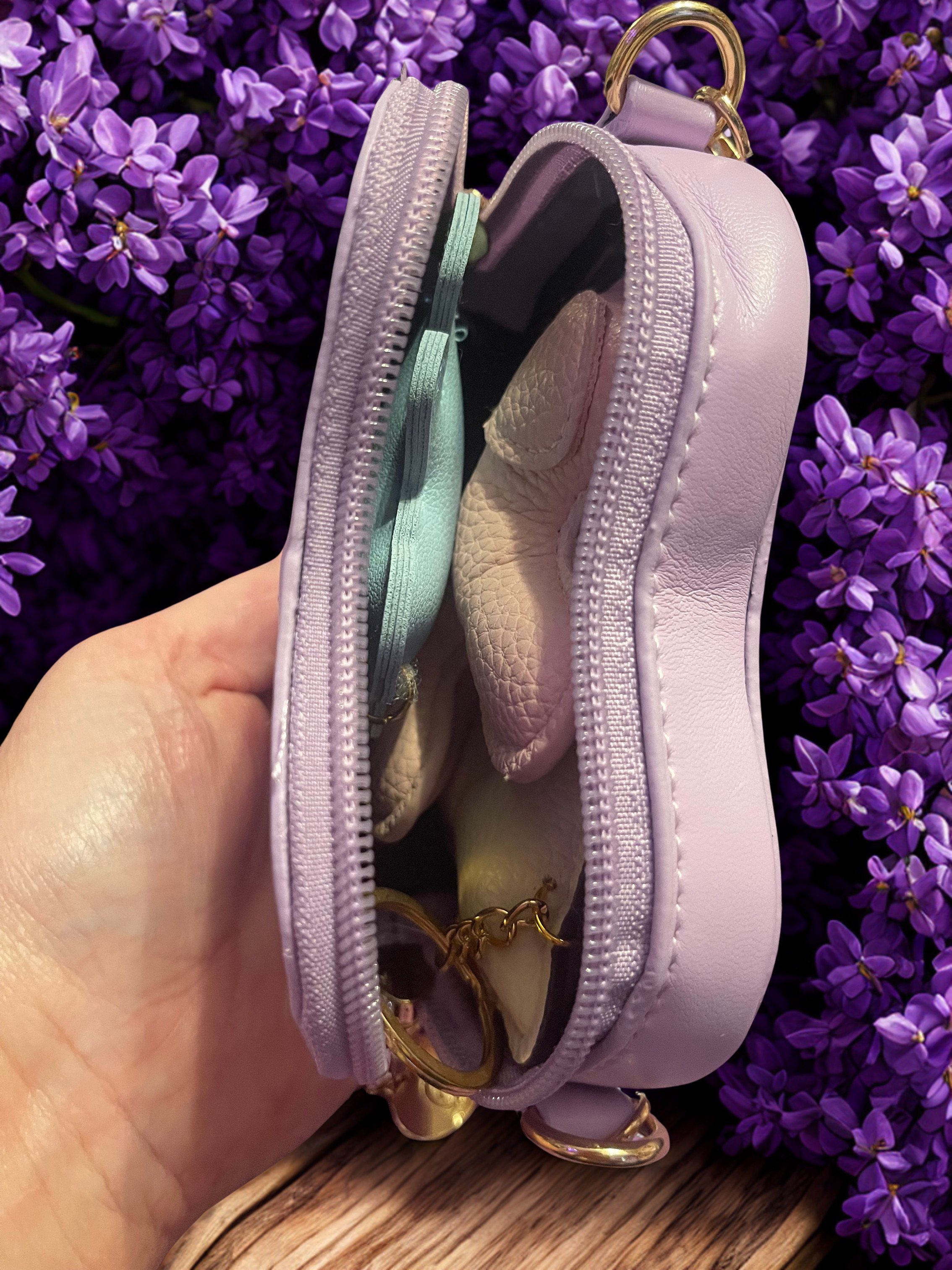 Mini Embroidered Heart Shaped Crossbody with Faux Pearl Handle - Selective Find