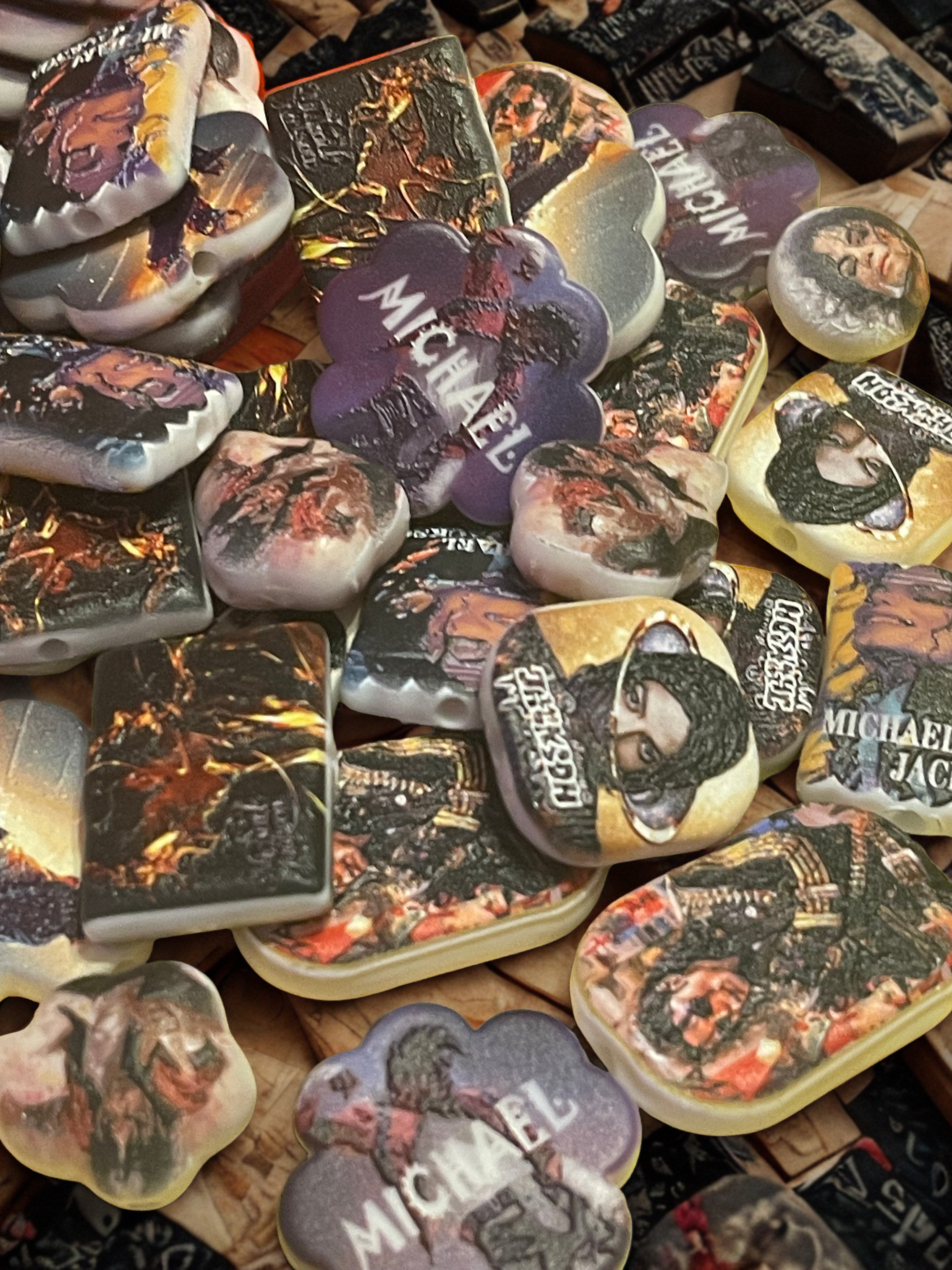 King of Pop Acrylic Beads – Character Beads for DIY Jewelry & Kandi