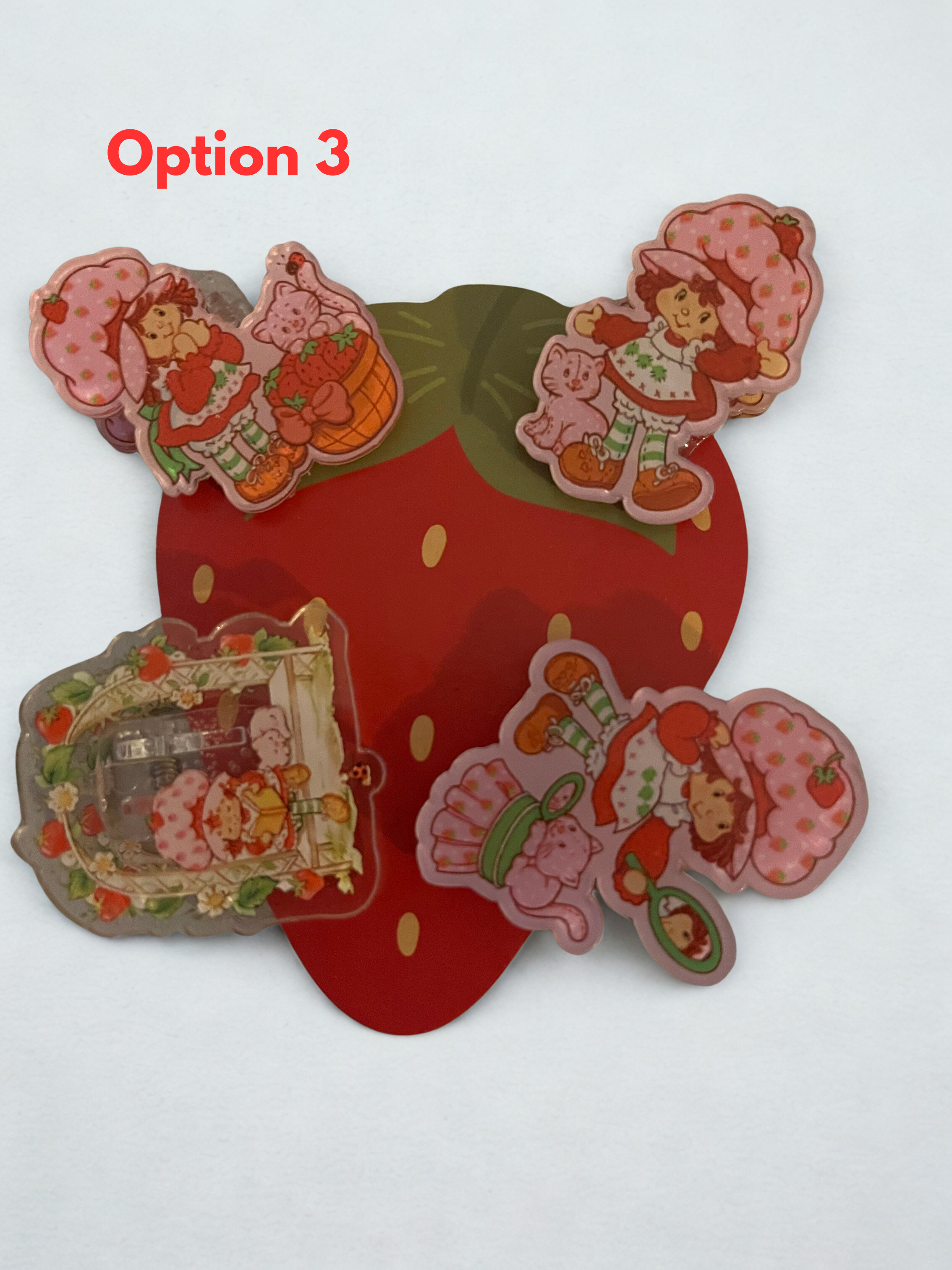 Strawberry Sweet Handmade Stationery Clip Set - Multi-Use Binding & Chip Clips, Set of 4, DIY Craft Accessory