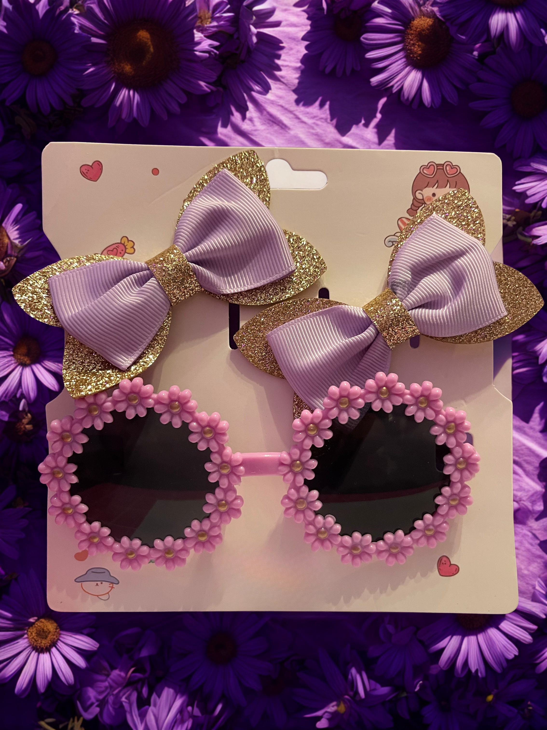 Girls Sunglasses & Bow Gift Set – Boutique Summer Accessory Set