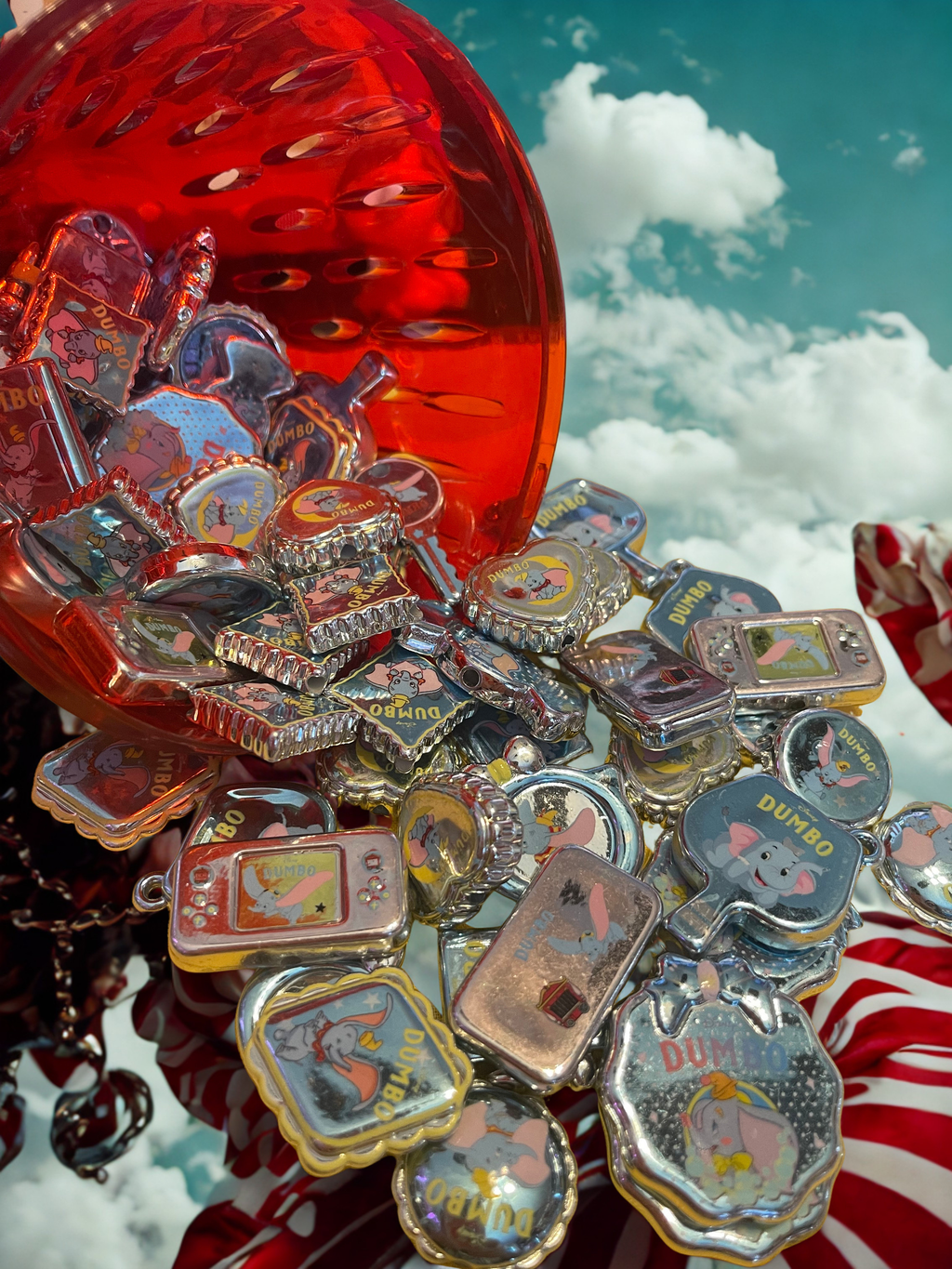 Dumbo Inspired Acrylic Beads – Blue Elephant Character Beads for DIY Jewelry, Keychains & Crafts