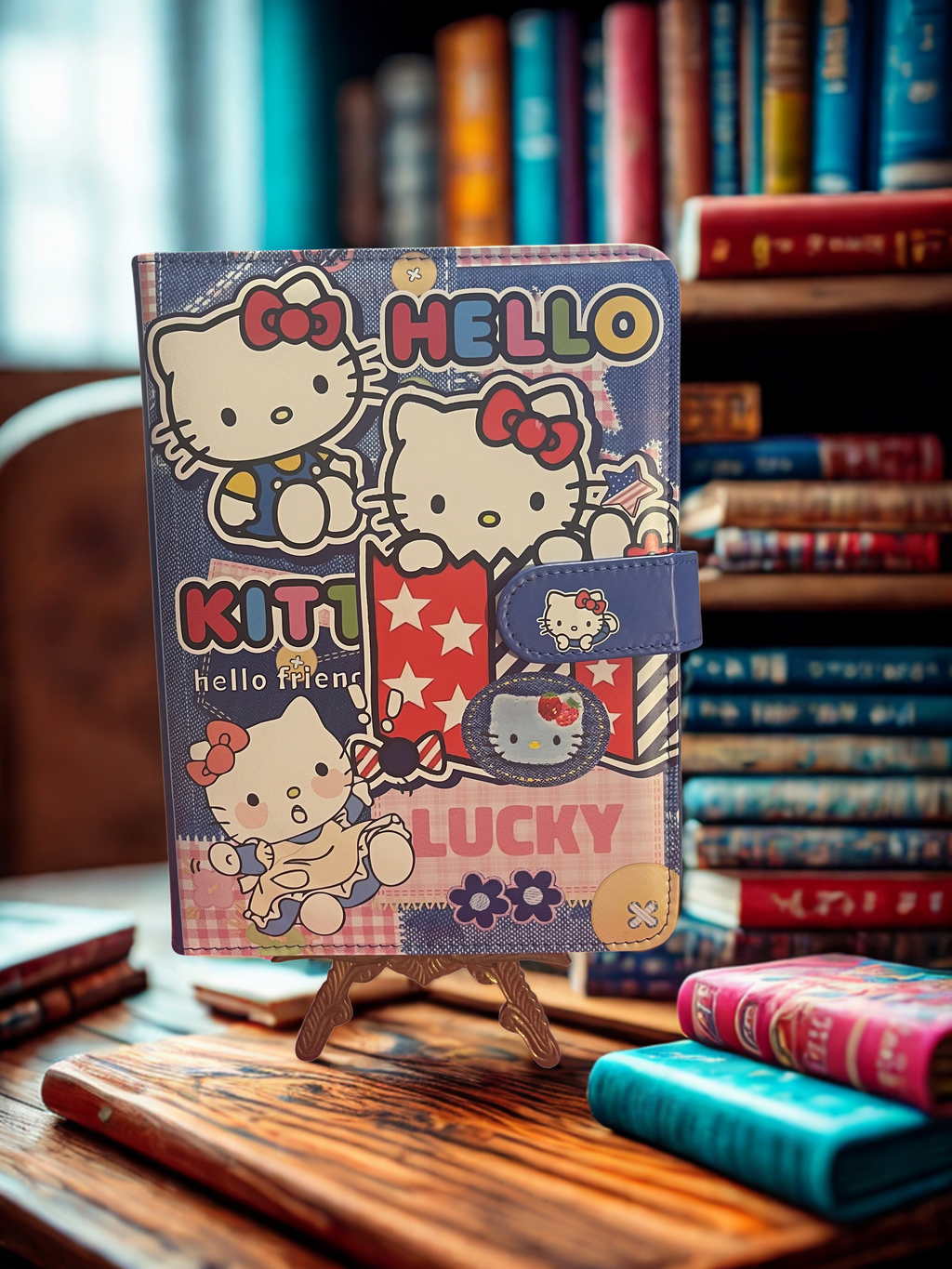 Hello Kitty Three Ring Notebook with Magnet Closure - Selective Find