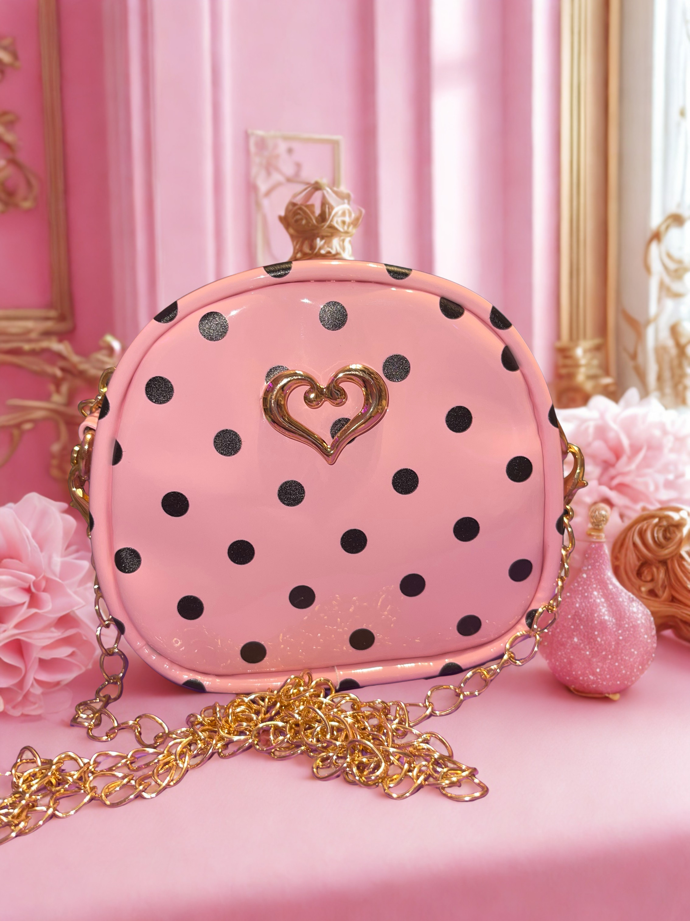 Embroidered Fashion Princess Crossbody Bag – PV Leather Mini Bag for Girls