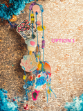 Beach Handmade Junk Journal Charm - Summer Beaded Bookmark Charm, Planner Accessory