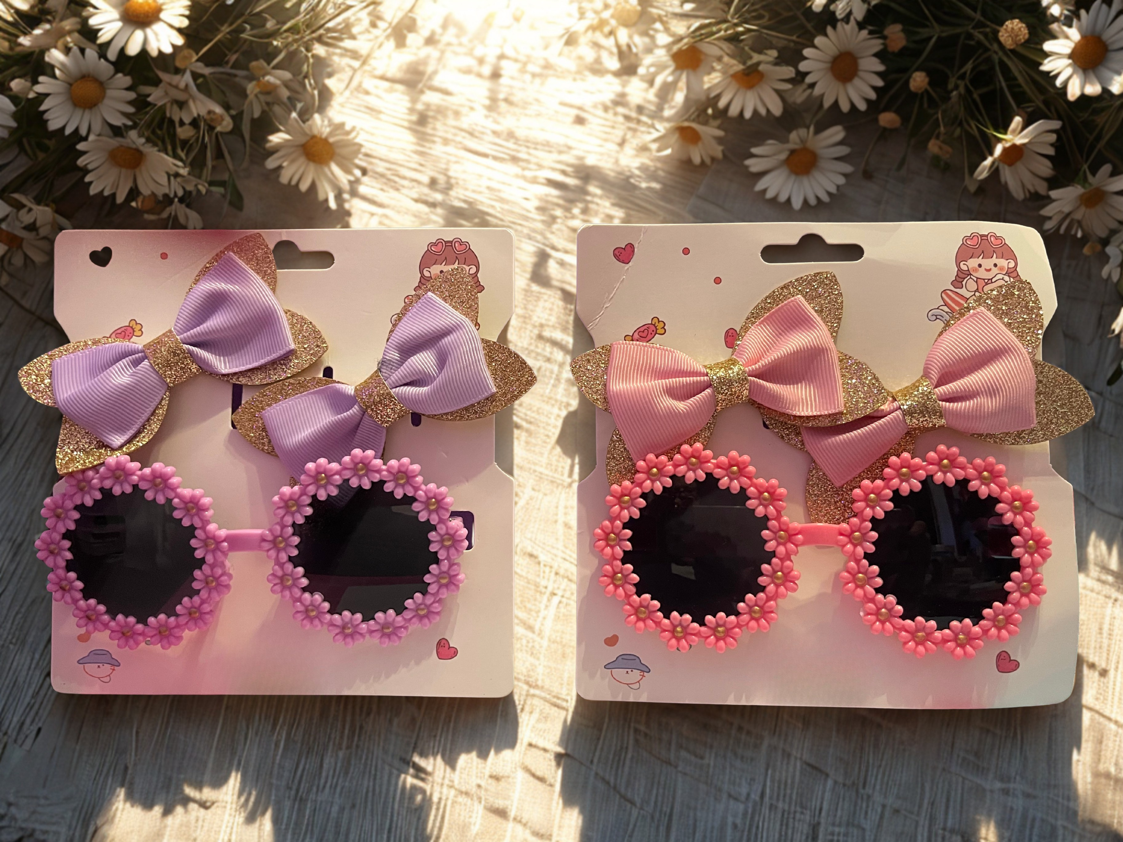 Girls Sunglasses & Bow Gift Set – Boutique Summer Accessory Set