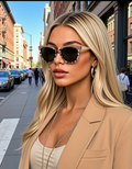 Rosé & Wild Sunglasses worn by model on city street