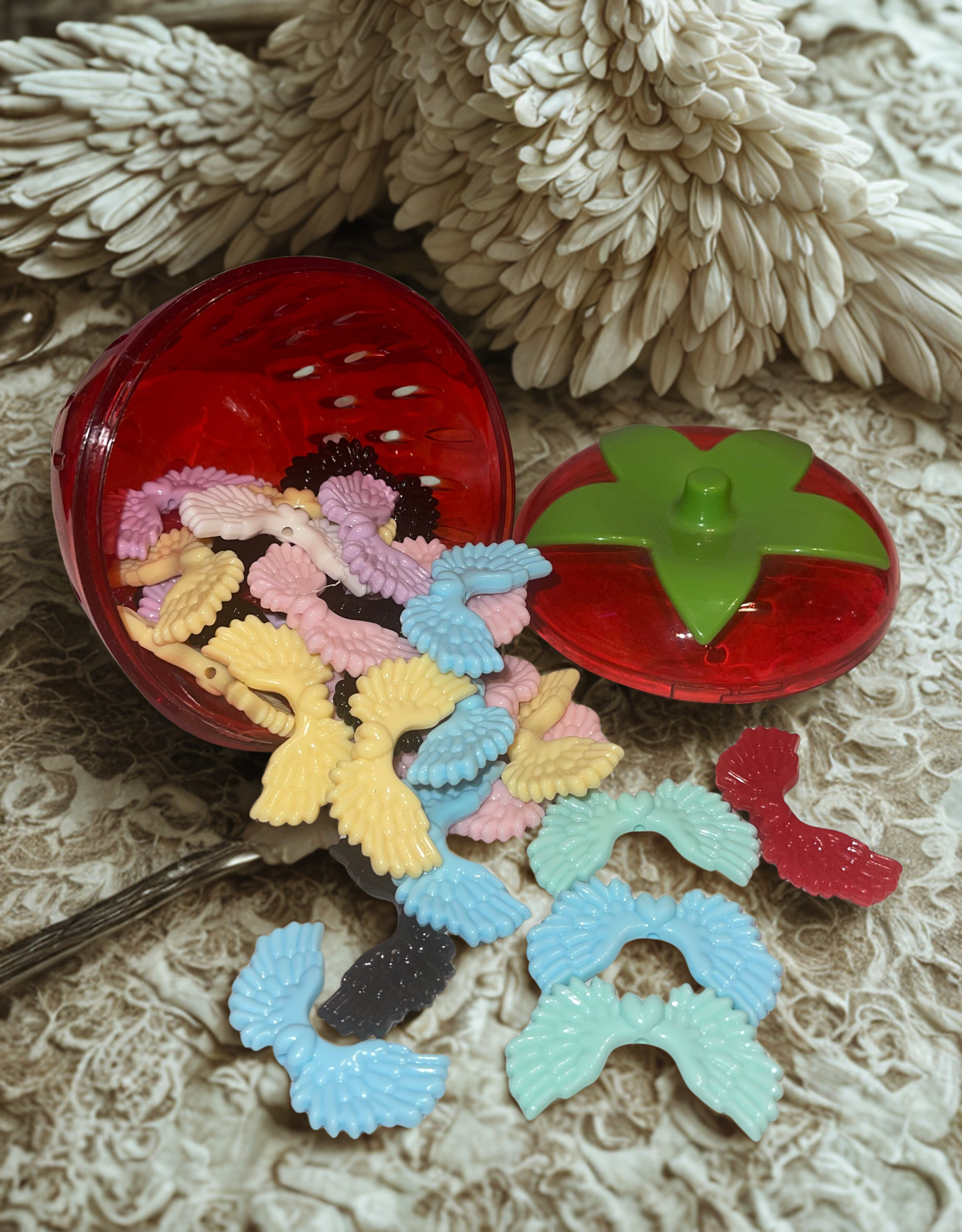 Angel Wing Beads - Multi-Colored Acrylic Angel Wing Beads for DIY Crafts & Jewelry Making, 2 Inches