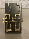 Cross Hoop Earrings - Gold & Silver Stainless Steel Cross Earring Collection, Faith Jewelry