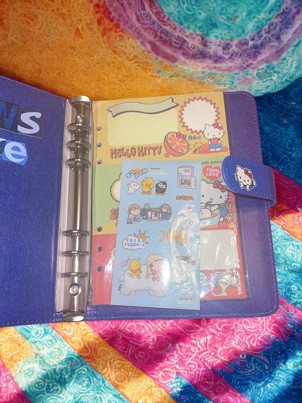 Hello Kitty Three Ring Notebook with Magnet Closure - Selective Find