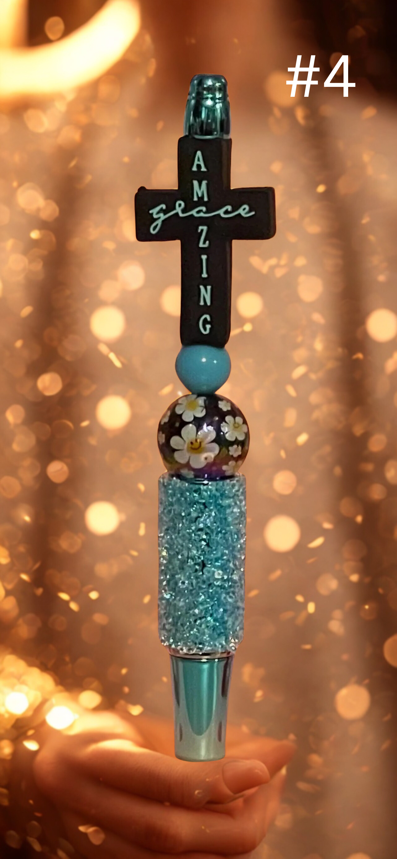 Faith Beaded Pen - Handmade Colorful Silicone Bead Pen, Inspirational Writing Accessory & Gift