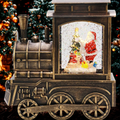 Christmas Train Glittering Snowfall Lantern | Snow Globe | Music & Soft White LED