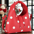Polka Dot Drawstring Shoulder Bucket Bag - 2 Options