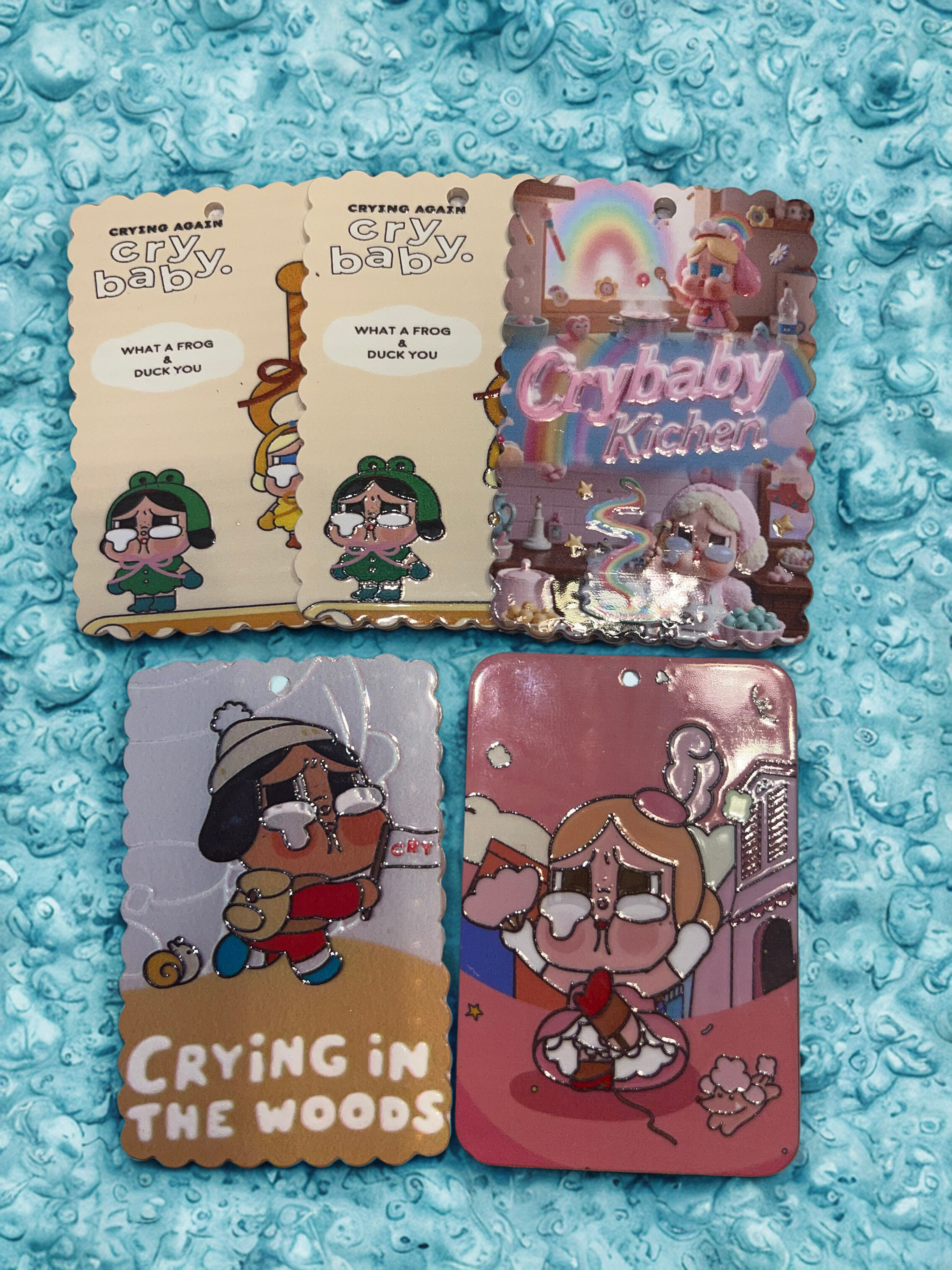 Mixed Acrylic Tags - 6cm Character Design Acrylic Tags for DIY Crafts, Bag Charms & Jewelry Making, 5 Per Pack