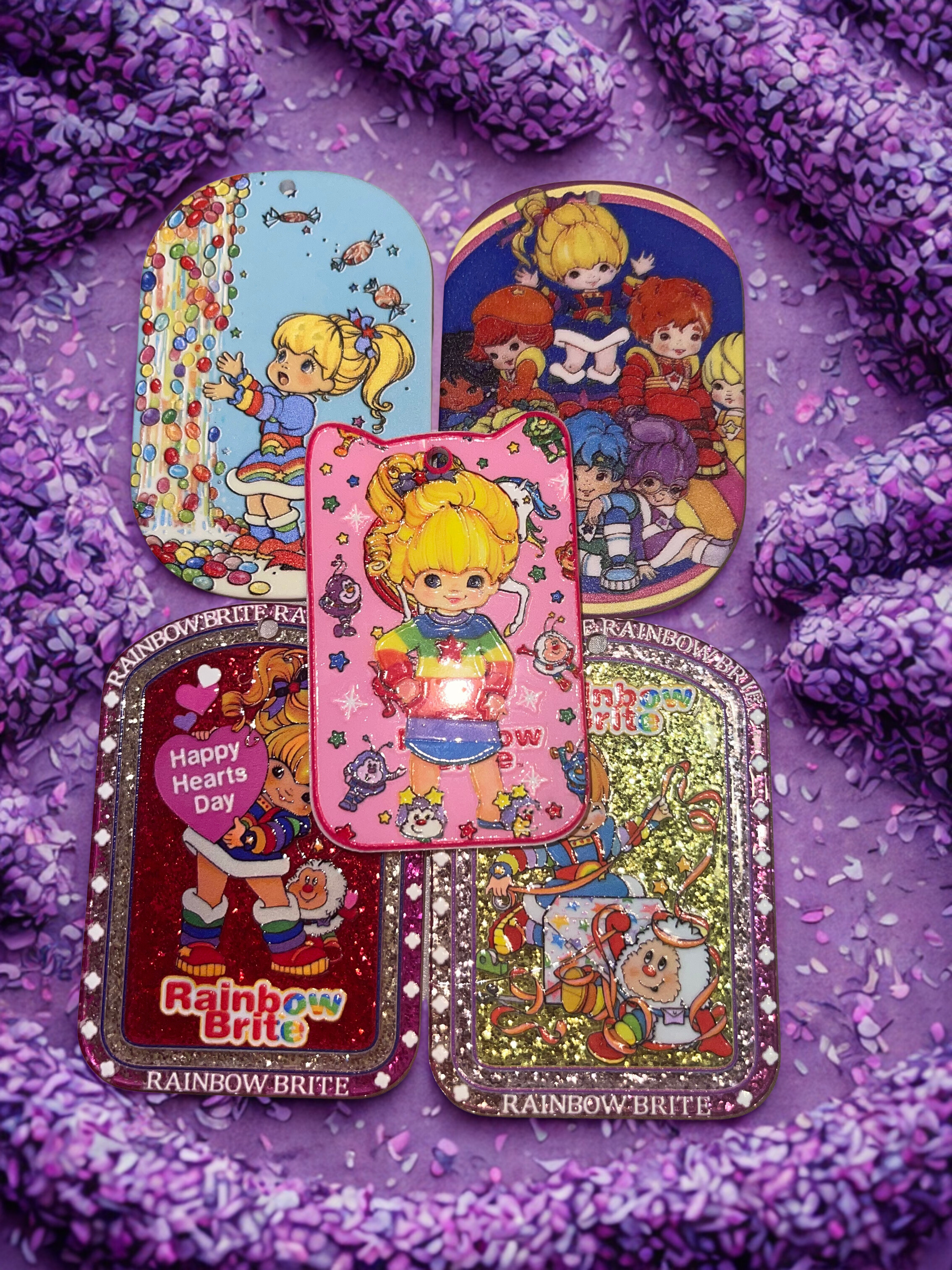 Mixed Acrylic Tags - 6cm Character Design Acrylic Tags for DIY Crafts, Bag Charms & Jewelry Making, 5 Per Pack