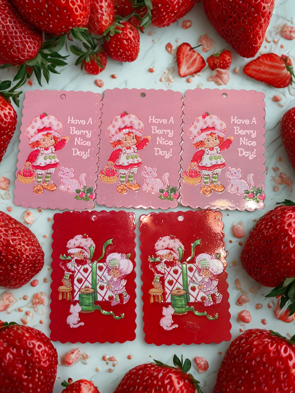 Mixed Acrylic Tags - 6cm Character Design Acrylic Tags for DIY Crafts, Bag Charms & Jewelry Making, 5 Per Pack