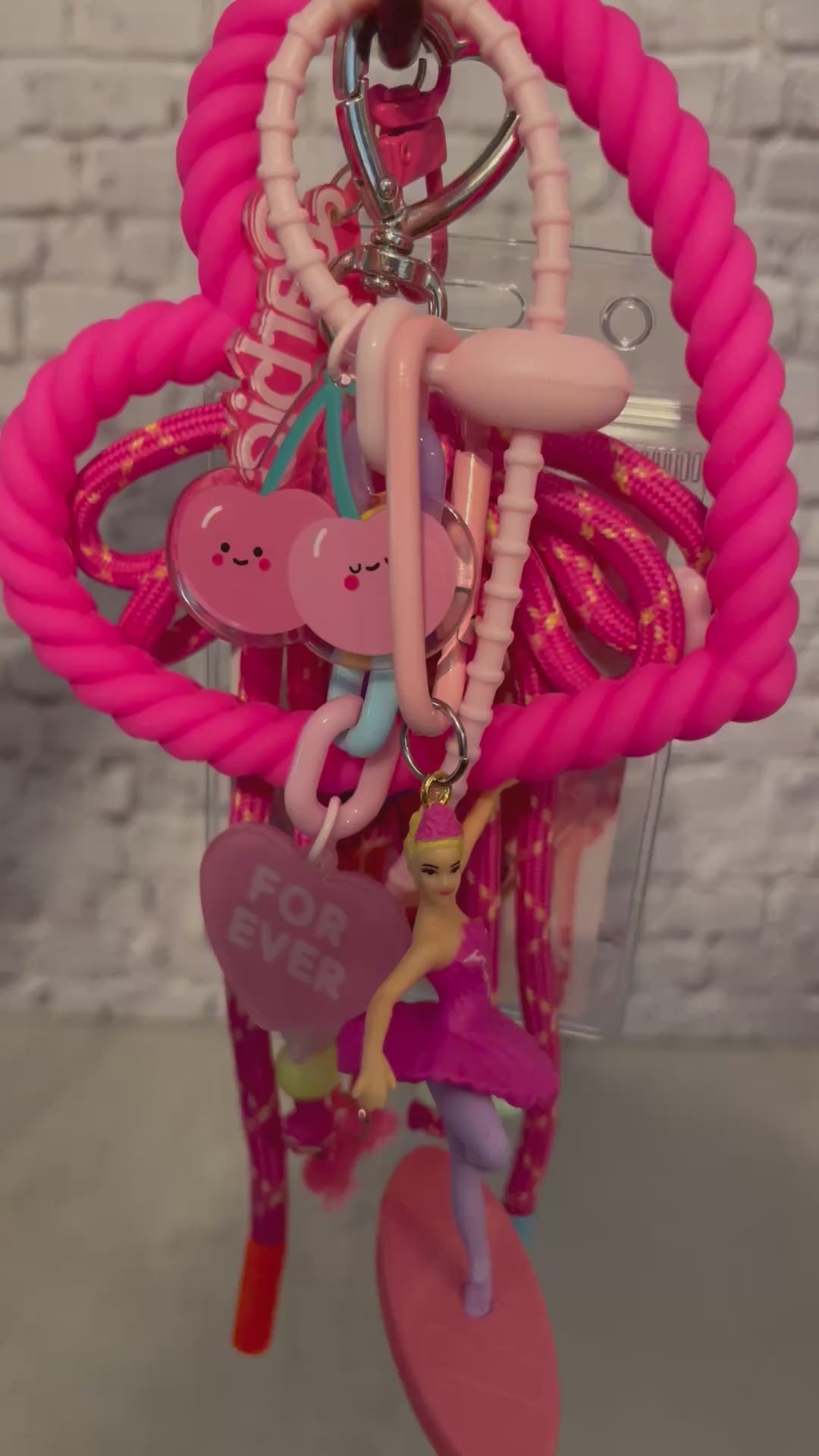 Barbiecore Handmade Bag Charm - Miniature Barbie Purse Charm with Accessories, Handbag Accessory