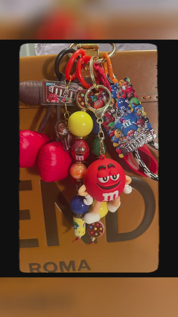 Candy Character Handmade Bag Charm - Sweet Beaded Purse Charm, Candy Handbag Accessory